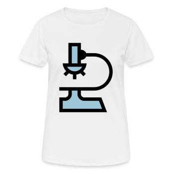 Microscope de laboratoire - T-shirt respirant Femme - blanc - Devant - AI Model Female 172 dark (172cm)