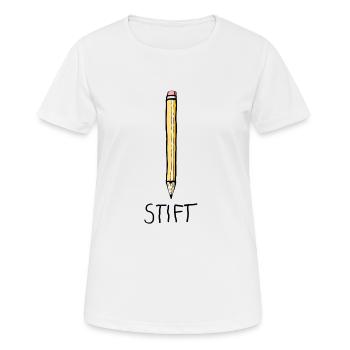 Stift - Azubi in der Lehre - Frauen T-Shirt atmungsaktiv - Weiß - Vorne - AI Model Female 172 dark (172cm)