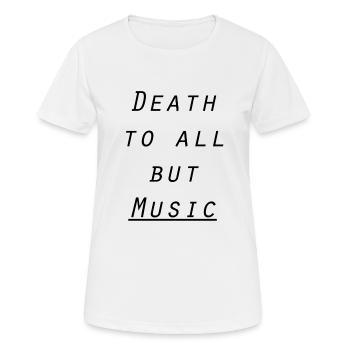 music - Frauen T-Shirt atmungsaktiv - Weiß - Vorne - AI Model Female 172 dark (172cm)