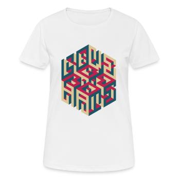 LOVE/HATE - Frauen T-Shirt atmungsaktiv - Weiß - Vorne - AI Model Female 172 dark (172cm)