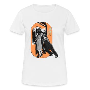 Tokyo U-Bahn - Frauen T-Shirt atmungsaktiv - Weiß - Vorne - AI Model Female 172 dark (172cm)