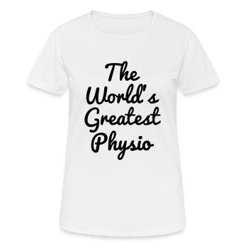 Krankengymnast / Krankengymnastin / Physio / - Frauen T-Shirt atmungsaktiv - Weiß - Vorne - AI Model Female 172 dark (172cm)