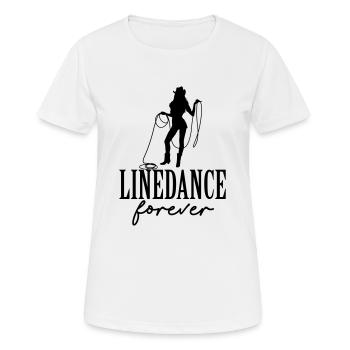 linedance forever - Frauen T-Shirt atmungsaktiv - Weiß - Vorne - AI Model Female 172 dark (172cm)