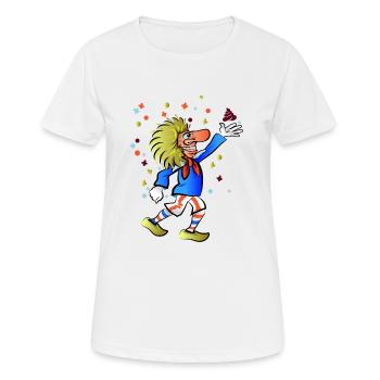 Waggis Basler Fasnacht - Frauen T-Shirt atmungsaktiv - Weiß - Vorne - AI Model Female 172 dark (172cm)