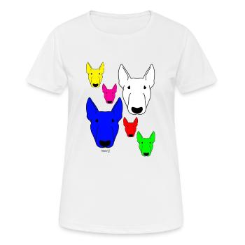 Bully Farben - Frauen T-Shirt atmungsaktiv - Weiß - Vorne - AI Model Female 172 dark (172cm)