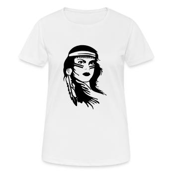 Femme Indienne - T-shirt respirant Femme - blanc - Devant - AI Model Female 172 dark (172cm)