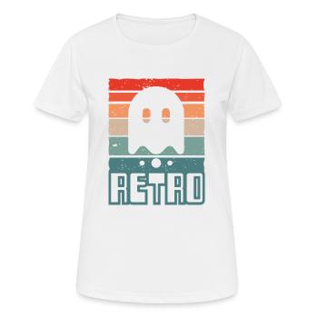 Retro Gaming Geist Videospiele Gamer Zocker Arcade - Frauen T-Shirt atmungsaktiv - Weiß - Vorne - AI Model Female 172 dark (172cm)
