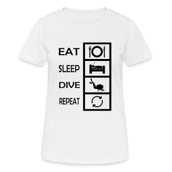 Diving Dive Dive - Women's Breathable T-Shirt - white - Front - AI Model Female 172 dark (172cm)