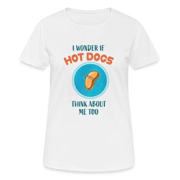 Hot Dog Hot Dogs - Women's Breathable T-Shirt - white - Front - AI Model Female 172 dark (172cm)