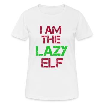 Lazy Elf - Women's Breathable T-Shirt - white - Front - AI Model Female 172 dark (172cm)