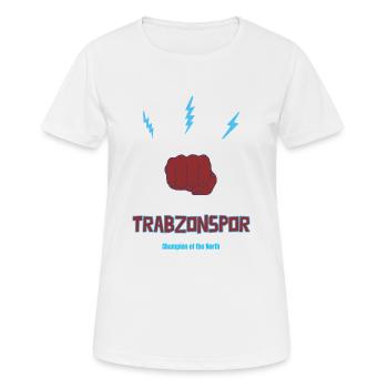 Trabzonspor Sampiyon - Frauen T-Shirt atmungsaktiv - Weiß - Vorne - AI Model Female 172 dark (172cm)