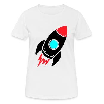 Fusée - T-shirt respirant Femme - blanc - Devant - AI Model Female 172 dark (172cm)