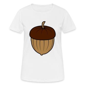 Eichel Nuss Design - Frauen T-Shirt atmungsaktiv - Weiß - Vorne - AI Model Female 172 dark (172cm)