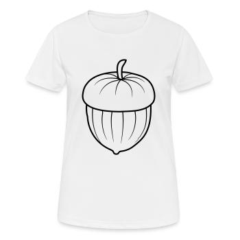 Design Eichel Nuss - Frauen T-Shirt atmungsaktiv - Weiß - Vorne - AI Model Female 172 dark (172cm)