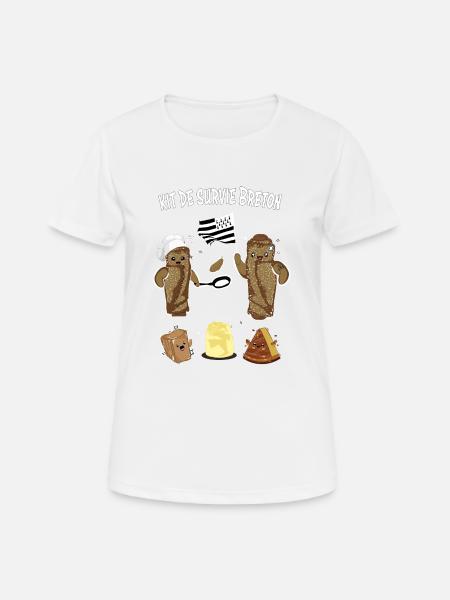 kit de survie breton - T-shirt respirant Femme - blanc