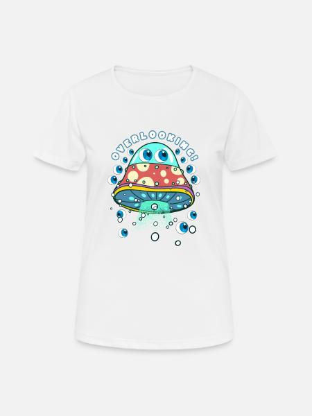 Ufo - Frauen T-Shirt atmungsaktiv - Weiß