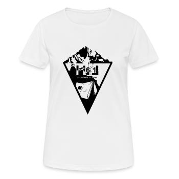 ill61 Aventure de survie - T-shirt respirant Femme - blanc - Devant - AI Model Female 172 dark (172cm)