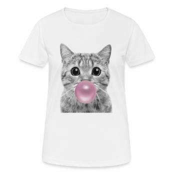 Chat bulle - T-shirt respirant Femme - blanc - Devant - AI Model Female 172 dark (172cm)