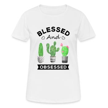 Blessed and Plant Obsessed - Women's Breathable T-Shirt - white - Front - AI Model Female 172 dark (172cm)