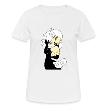 TShirt Fille Parfait Chevaux Blonde Robe Noir 2022 - T-shirt respirant Femme - blanc - Devant - AI Model Female 172 dark (172cm)