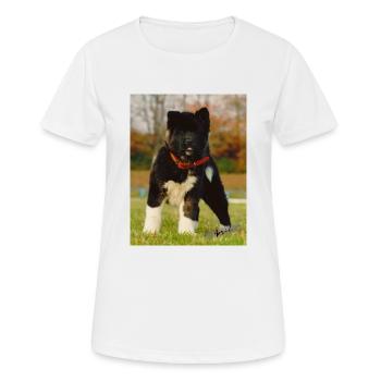 Titre d’avril - T-shirt respirant Femme - blanc - Devant - AI Model Female 172 dark (172cm)