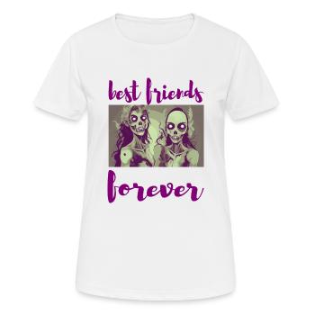 best friends forever - T-shirt respirant Femme - blanc - Devant - AI Model Female 172 dark (172cm)