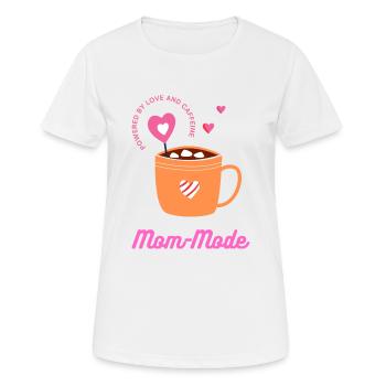 Powered by love and caffeine - Frauen T-Shirt atmungsaktiv - Weiß - Vorne - AI Model Female 172 dark (172cm)