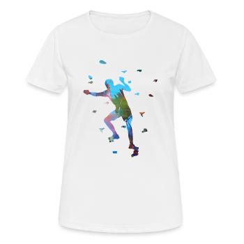 Bouldering, Sports, Climbing, Sports, Graffiti - Women's Breathable T-Shirt - white - Front - AI Model Female 172 dark (172cm)