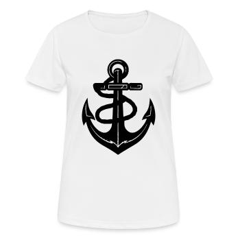 Anker Boot Schiff Nautik - Frauen T-Shirt atmungsaktiv - Weiß - Vorne - AI Model Female 172 dark (172cm)
