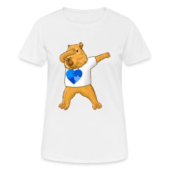 Capybara Autism Signs Creating Awareness - T-shirt respirant Femme - blanc - Devant - AI Model Female 172 dark (172cm)
