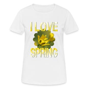 J’adore le printemps Frühling - T-shirt respirant Femme - blanc - Devant - AI Model Female 172 dark (172cm)