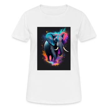 Galaxie de l’éléphant - T-shirt respirant Femme - blanc - Devant - AI Model Female 172 dark (172cm)