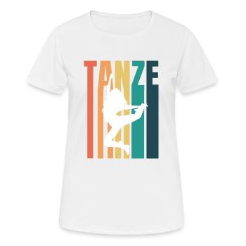 Dancing Dance Music - Frauen T-Shirt atmungsaktiv - Weiß - Vorne - AI Model Female 172 dark (172cm)