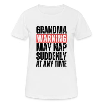 Grandma warning - Women's Breathable T-Shirt - white - Front - AI Model Female 172 dark (172cm)