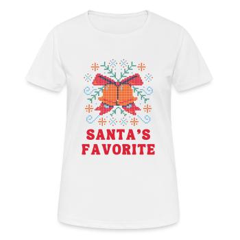 Santa Claus - Santa's Darling Christmas - Women's Breathable T-Shirt - white - Front - AI Model Female 172 dark (172cm)