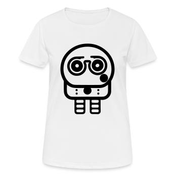 Small robot - Women's Breathable T-Shirt - white - Front - AI Model Female 172 dark (172cm)
