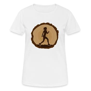 Tapis roulant Ranger Running Trail Running Marathon - T-shirt respirant Femme - blanc - Devant - AI Model Female 172 dark (172cm)