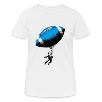 Jeune ballon de football américain StreetArt Banksy - T-shirt respirant Femme - blanc - Devant - AI Model Female 172 dark (172cm)