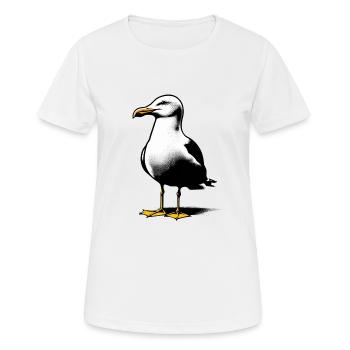 Seagull laughs | Black-headed gull - Women's Breathable T-Shirt - white - Front - AI Model Female 172 dark (172cm)