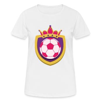 Armoiries du roi du football - T-shirt respirant Femme - blanc - Devant - AI Model Female 172 dark (172cm)