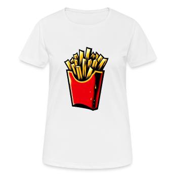 French fries 🍟 - Women's Breathable T-Shirt - white - Front - AI Model Female 172 dark (172cm)