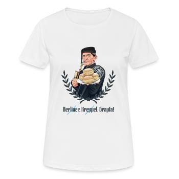 Rieser Grantler // Illustration - Frauen T-Shirt atmungsaktiv - Weiß - Vorne - AI Model Female 172 dark (172cm)