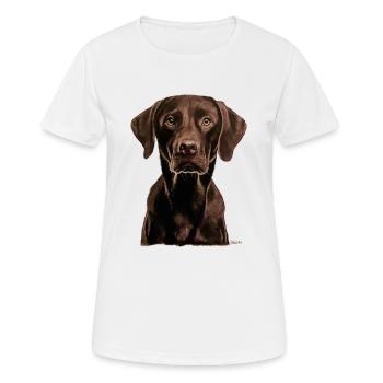 Labrador - T-shirt respirant Femme - blanc - Devant - AI Model Female 172 dark (172cm)