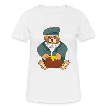 Nounours - T-shirt respirant Femme - blanc - Devant - AI Model Female 172 dark (172cm)