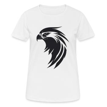 Aigle Oiseau de proie tête - T-shirt respirant Femme - blanc - Devant - AI Model Female 172 dark (172cm)