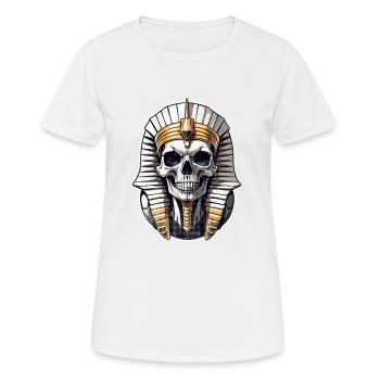 pharaon- momie - egypte - T-shirt respirant Femme - blanc - Devant - AI Model Female 172 dark (172cm)