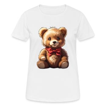Teddybär - Frauen T-Shirt atmungsaktiv - Weiß - Vorne - AI Model Female 172 dark (172cm)