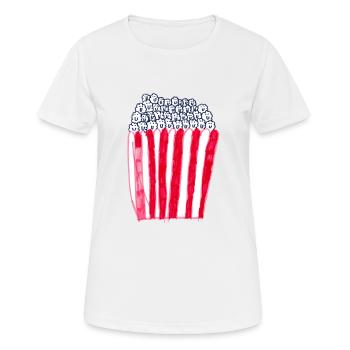 Popcorn - Women's Breathable T-Shirt - white - Front - AI Model Female 172 dark (172cm)