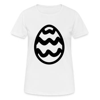 Ei - Frauen T-Shirt atmungsaktiv - Weiß - Vorne - AI Model Female 172 dark (172cm)