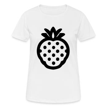 Erdbeere - Frauen T-Shirt atmungsaktiv - Weiß - Vorne - AI Model Female 172 dark (172cm)
